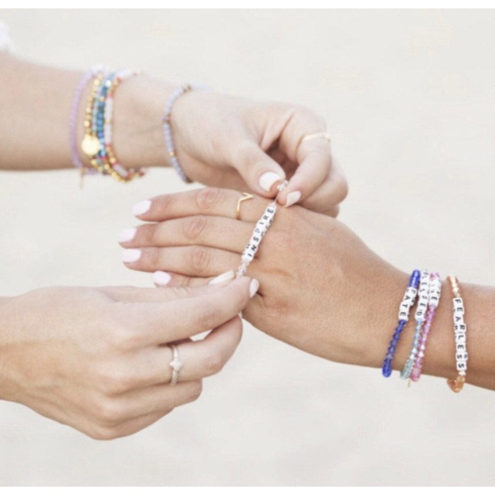 Anthropologie Little Words Project Vote Beaded Bracelet - Picture 5 of 6